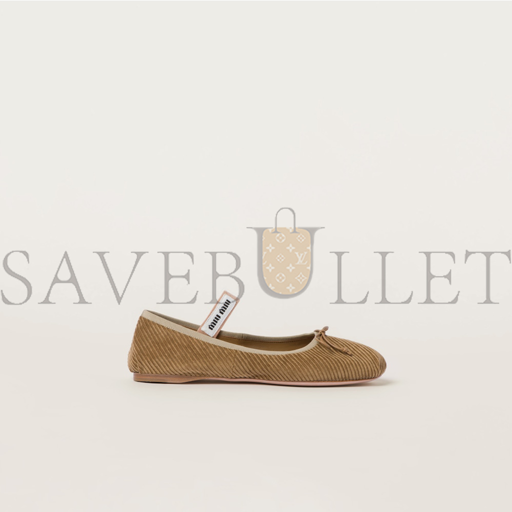 MIU MIU CORDUROY BALLERINAS 5F794D